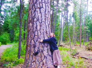 Jamie n Cedar tree- hug